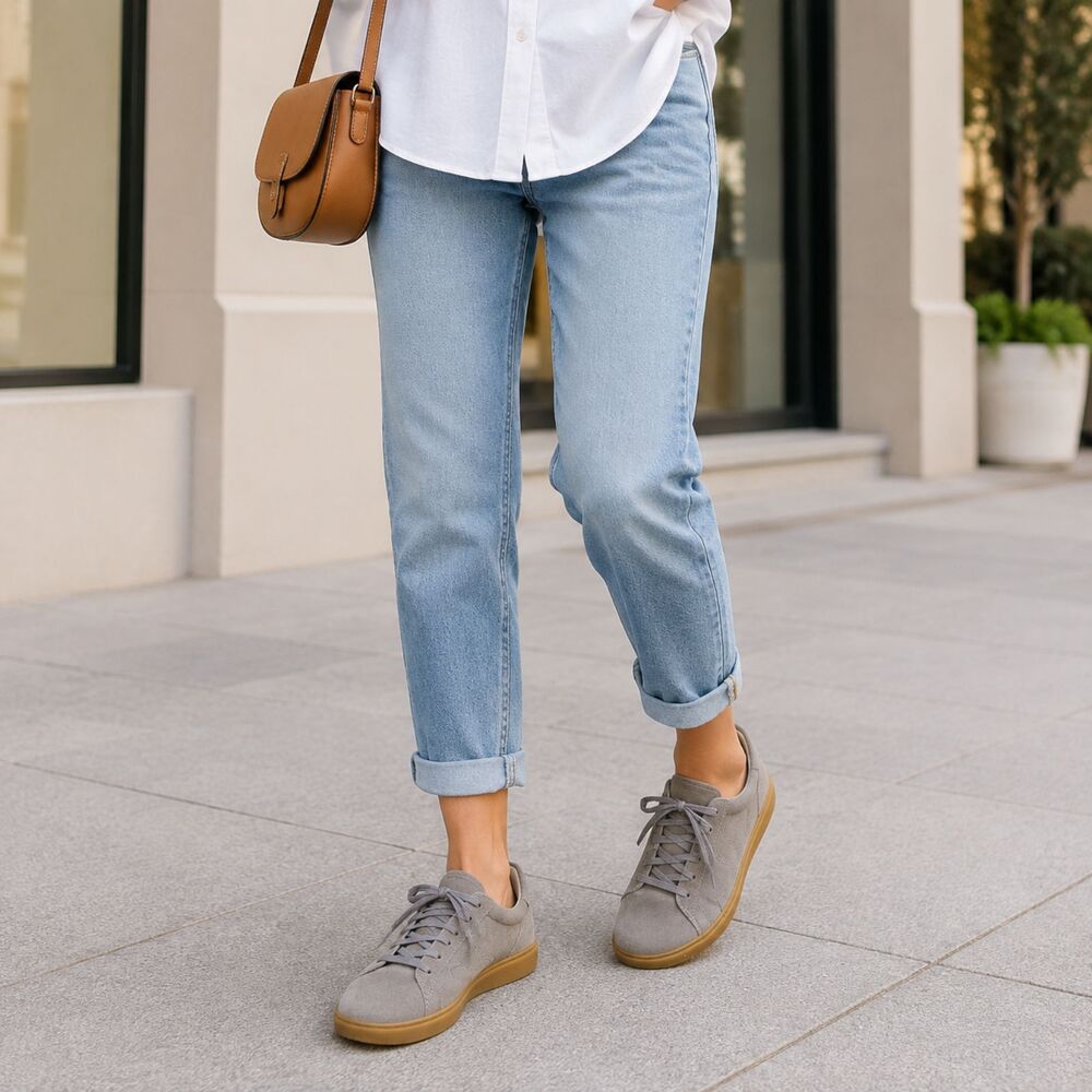 Birkenstock Bend Low Suede Basalt Gray Sneakers Women's Size 13 Gum Sole EUG